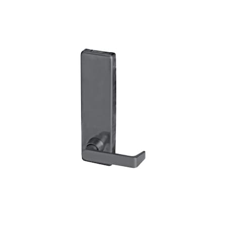 Falcon Dane Lever with Blank Escutcheon Trim, Left Hand Reverse for 25 Series, US19 Matte Black 510L-BE-19-LHR-DAN